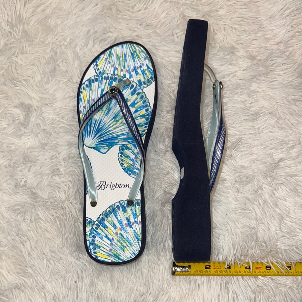 Brighton Seashell Patterned Sandals With Blue And… - image 4